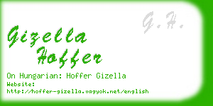 gizella hoffer business card